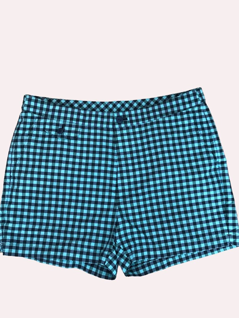 Brooks Brothers Men's Swim Trunks | Blue Plaid | Lined Board Shorts | Size 34